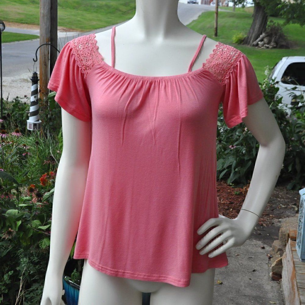 2/$10 Maybe Wang Size Small Pink Spaghetti Strap Top BUNDLE ONLY
